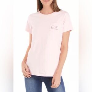 Vineyard Vines Light Pink Whale Pocket Tee